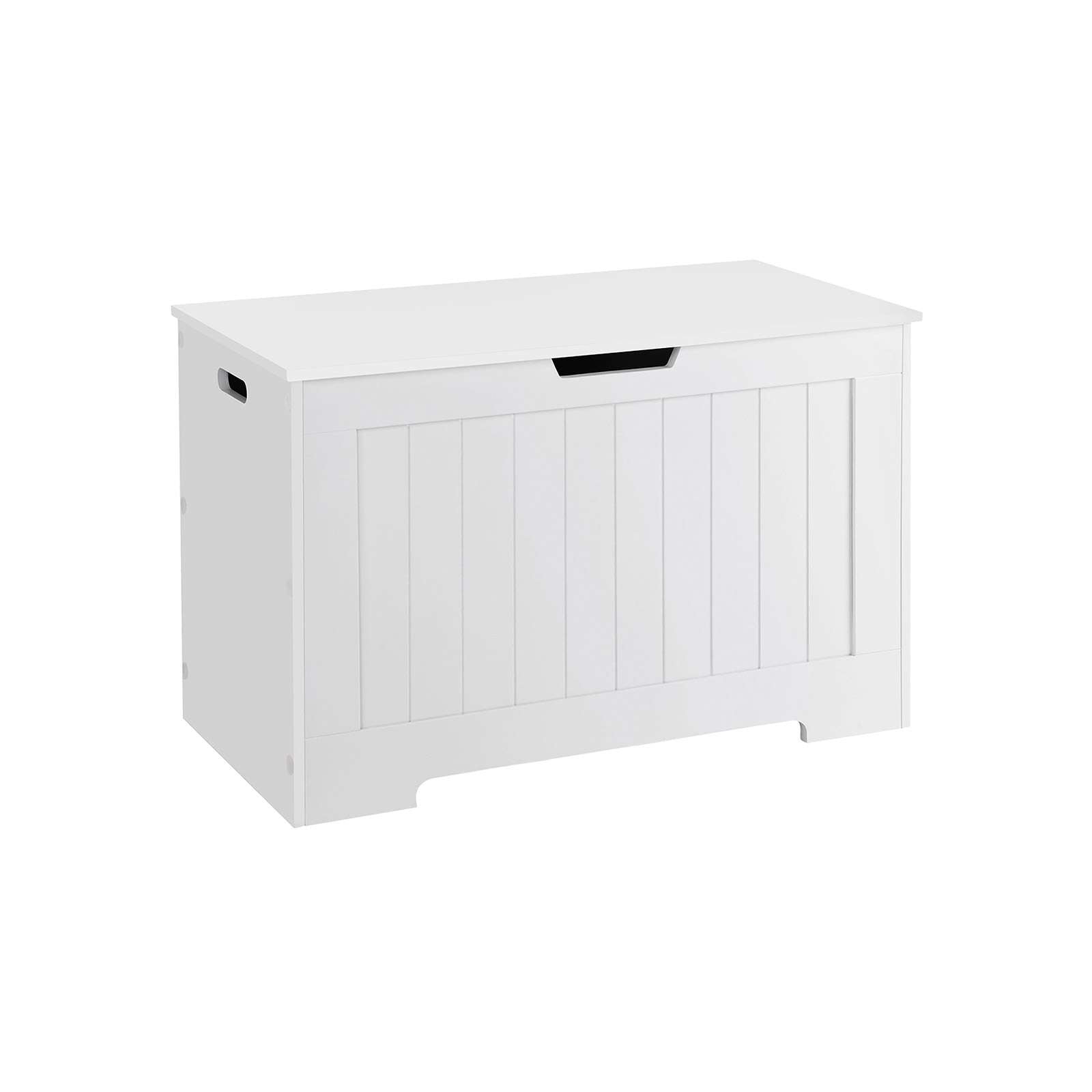 Coffre de rangement bois blanc