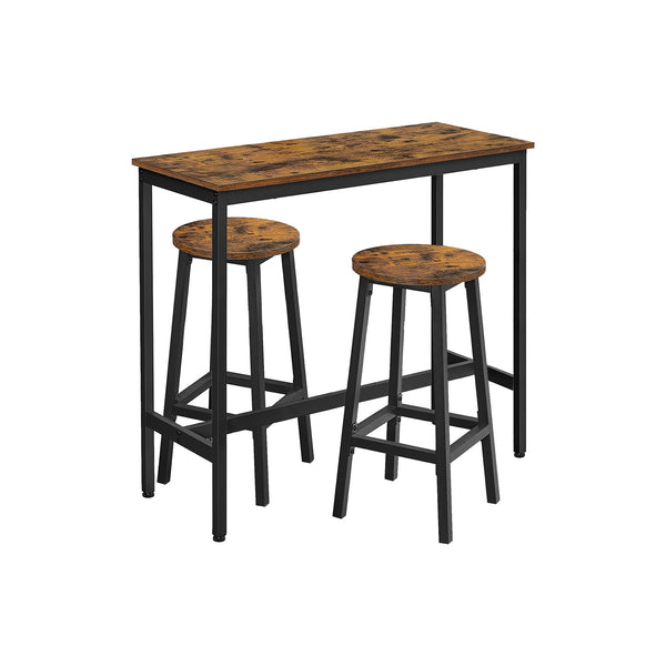 Ensemble de table et tabourets hauts industriel