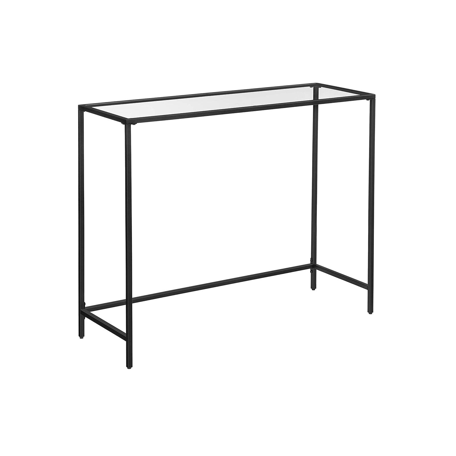 Table console verre noir