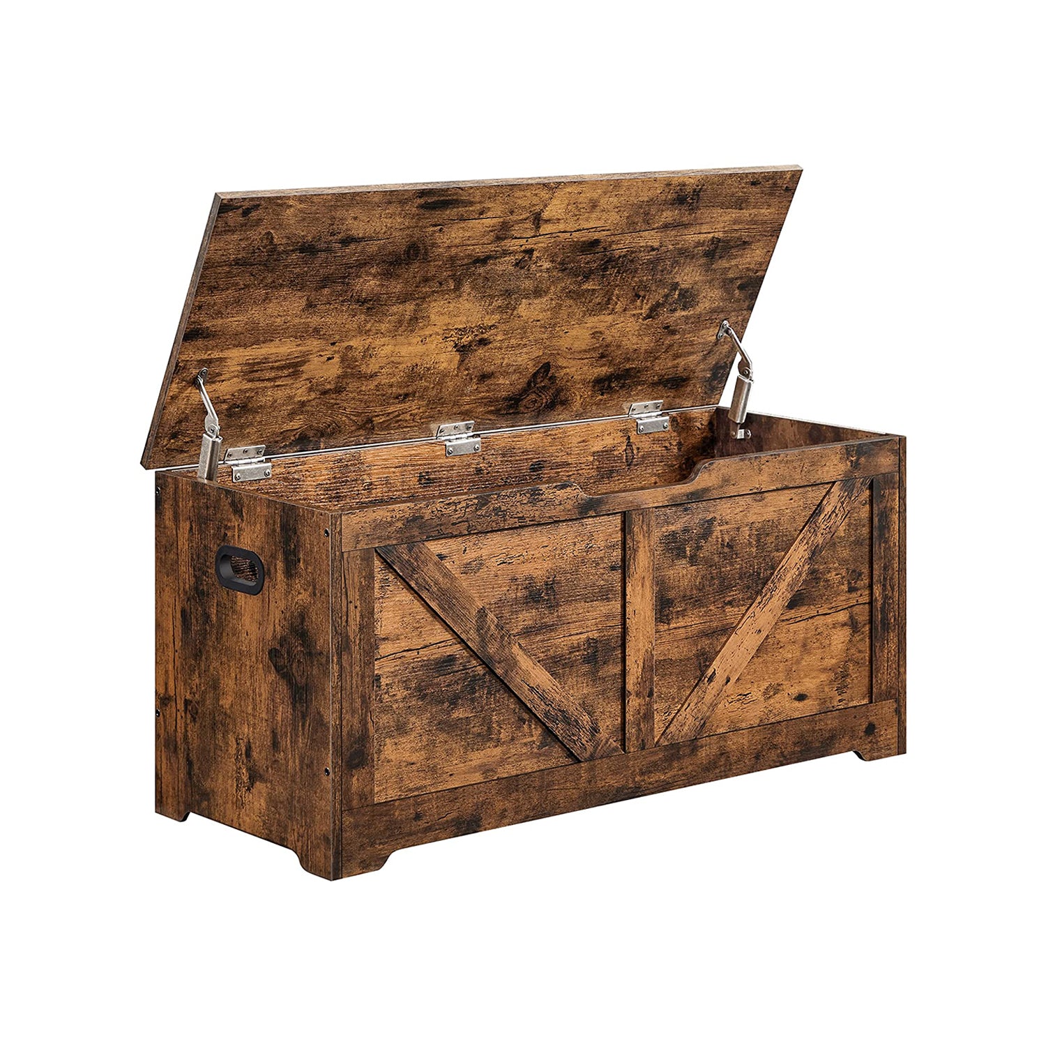 Banc de rangement rustique