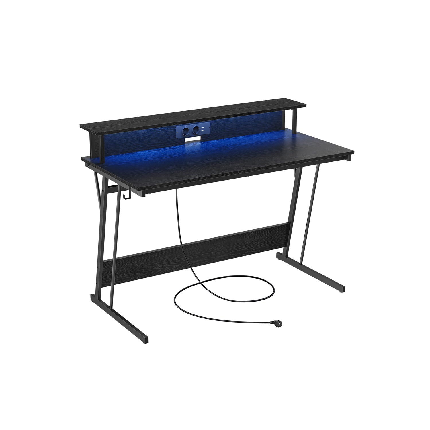 Bureau gaming LED noir classique