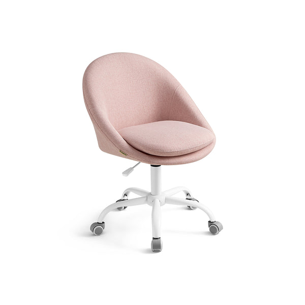 Chaise pivotant rembourrée réglable rose