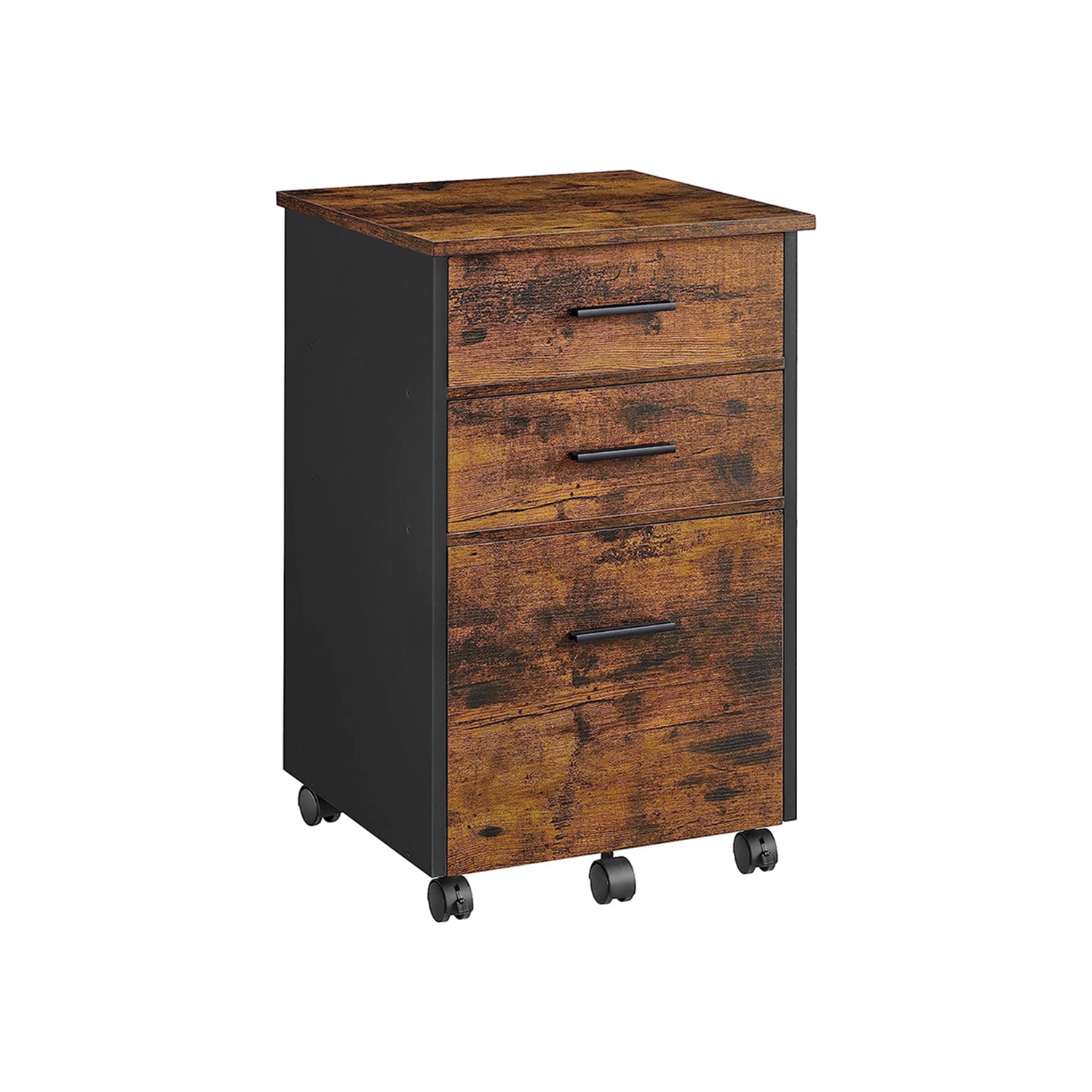 Caisson de bureau 3 tiroirs mobile industriel