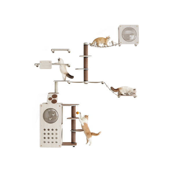 Planet Enemble de 10 meubles pour chat muraux